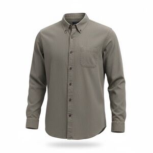 Croft & Barrow Men's Taupe Button-Down Shirt